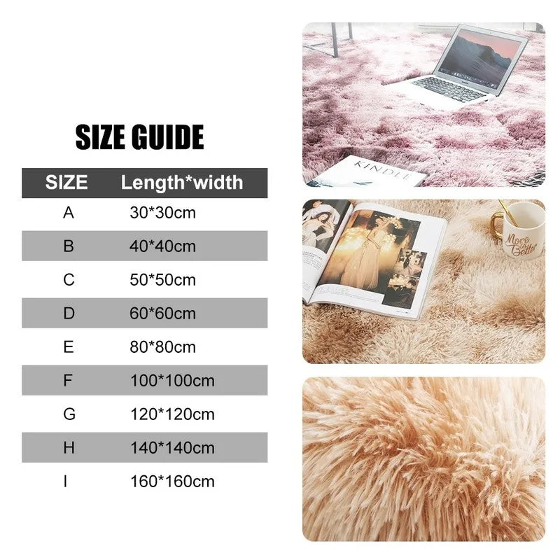 Baby Pink Fluffy Round Rug Carpets - Home Decor