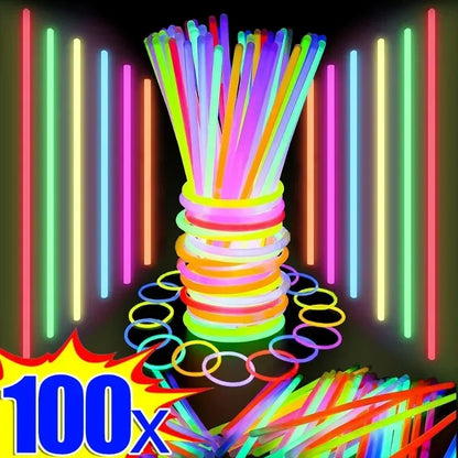 Fluorescent Glow Sticks - Multicolor Party Lights (50/100pcs)