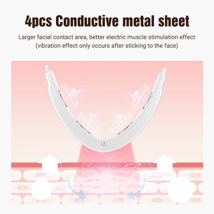 Electric Face Slimming Device - 5 Color Light V Shape Lift Belt with Hot Compress, Face Vibrate Massager, and Remote Control