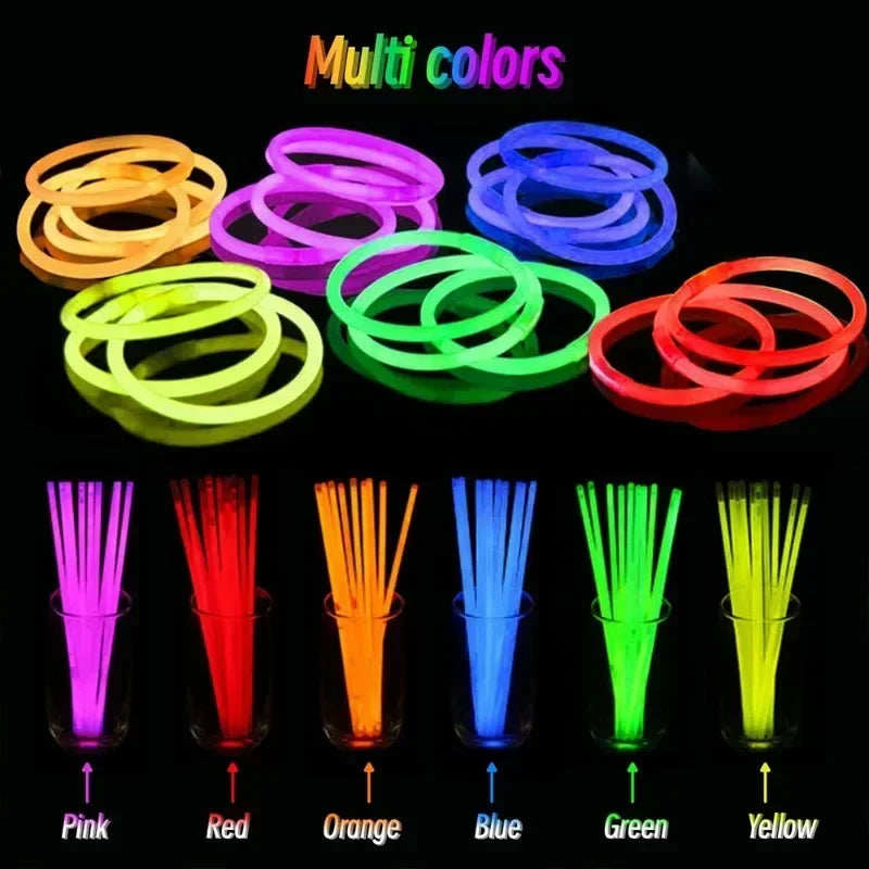 Fluorescent Glow Sticks - Multicolor Party Lights (50/100pcs)