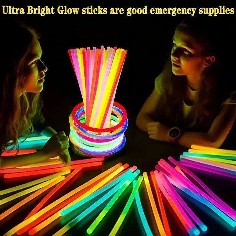 Fluorescent Glow Sticks - Multicolor Party Lights (50/100pcs)