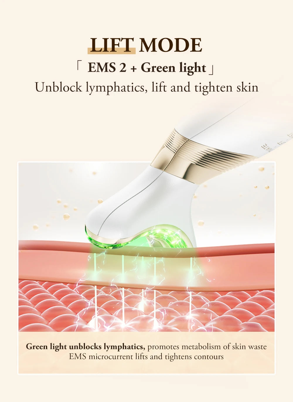 Dual Polar Neck Beauty Device - EMS Facial Lifting & Anti-Aging Massager with 5-Color Photon Therapy and 24K Gold